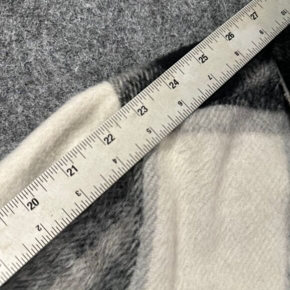 Jason Maxwell Womens Black White Plaid Chore Shacket Medium Shirt Jacket Fall - Picture 10 of 14